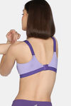 Zelocity High Impact Quick Dry Sports Bra - Aster Purple — thumbnail 2